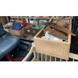 CRIB, CRATES & VINTAGE ITEMS WITH CONTENTS
