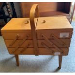 CANTILEVER SEWING BOX ON RAISED LEGS