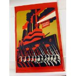 A collection of vintage Russian propaganda posters, various sizes