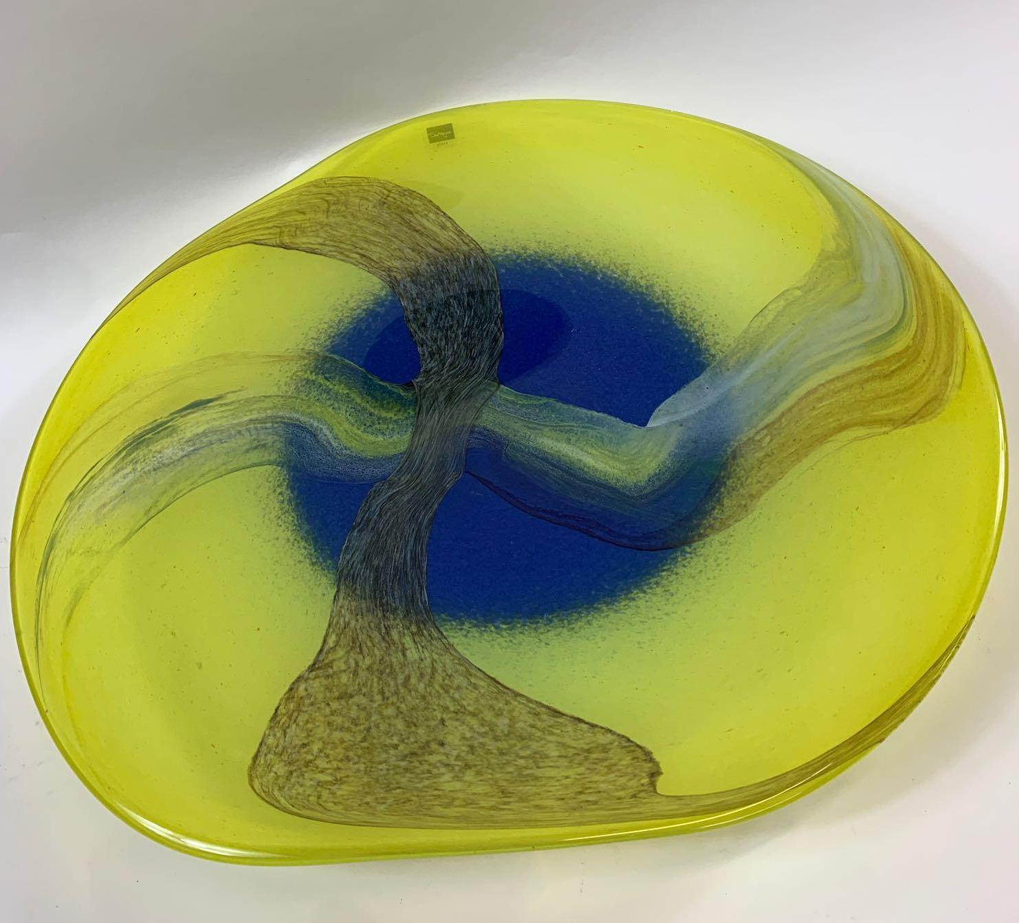 A large Svaja glass multi coloured bowl and vase - Image 2 of 8