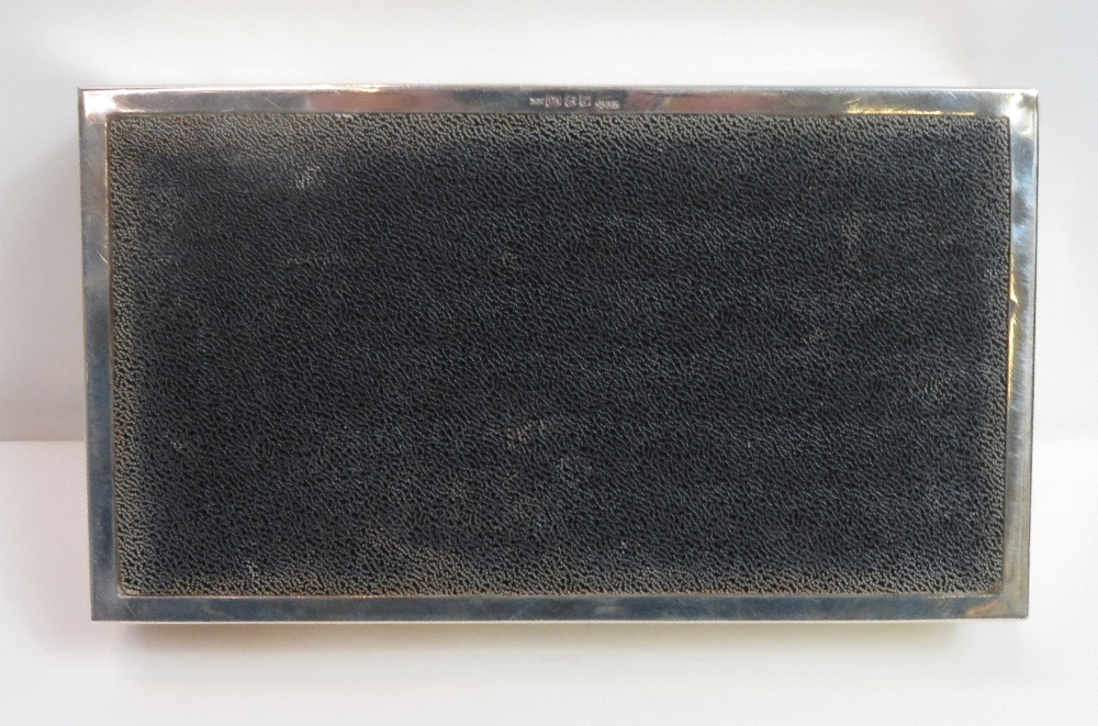 A silver cigarette box, by S. J. Rose, London 1972, of usual plain form 18 cm by 10 cm - Image 3 of 4