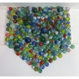 A collection of vintage marbles