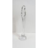 A Daum clear crystal glass figure of Madonna and child, signed “Daum, France”, 28cm high