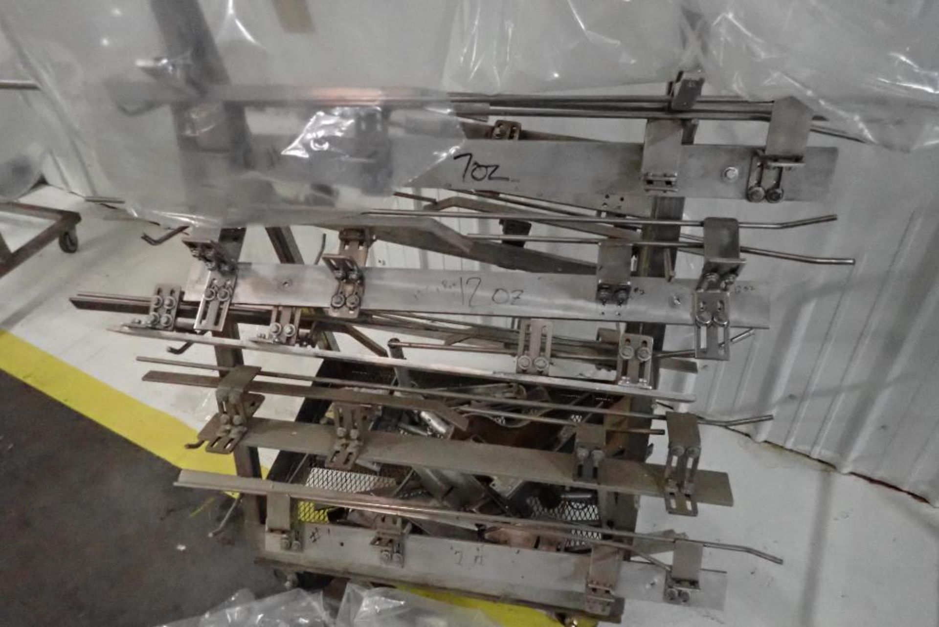 (5) SS parts carts with forming tubes from baggers - Image 2 of 7