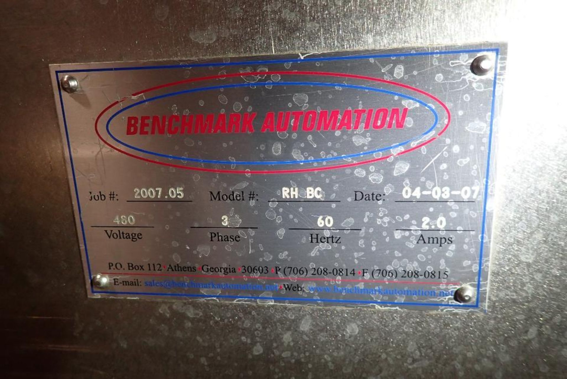 2007 Benchmark Automation belt conveyor - Image 8 of 9