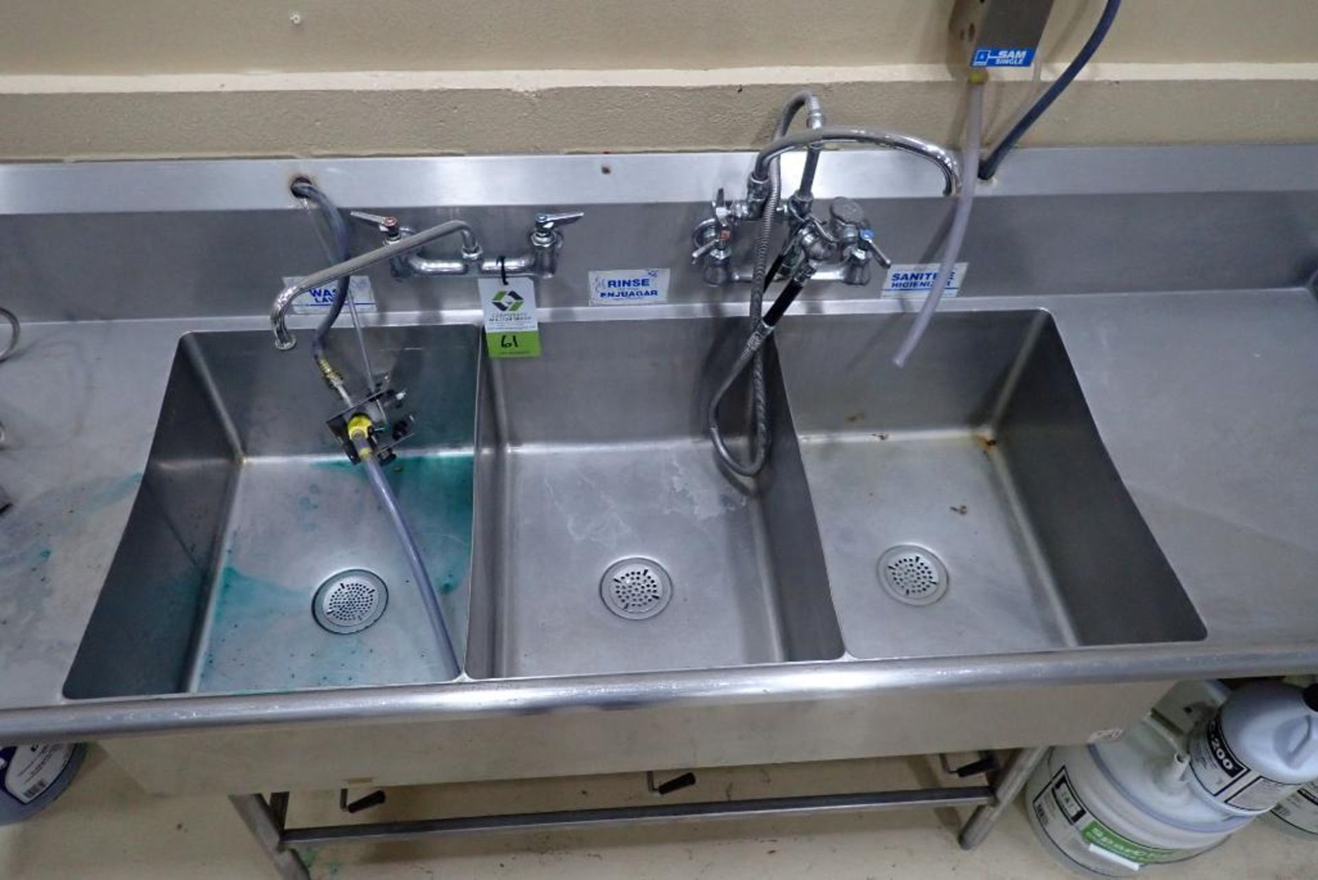 SS 3-compartment sink - Image 2 of 4