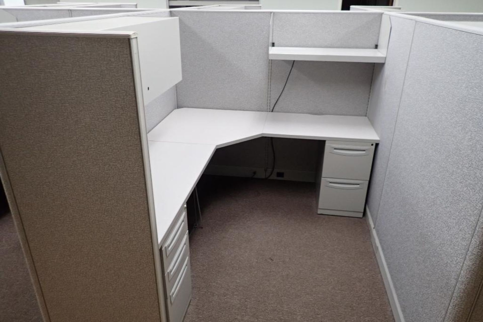 (6) modular office cubicles - Image 3 of 7