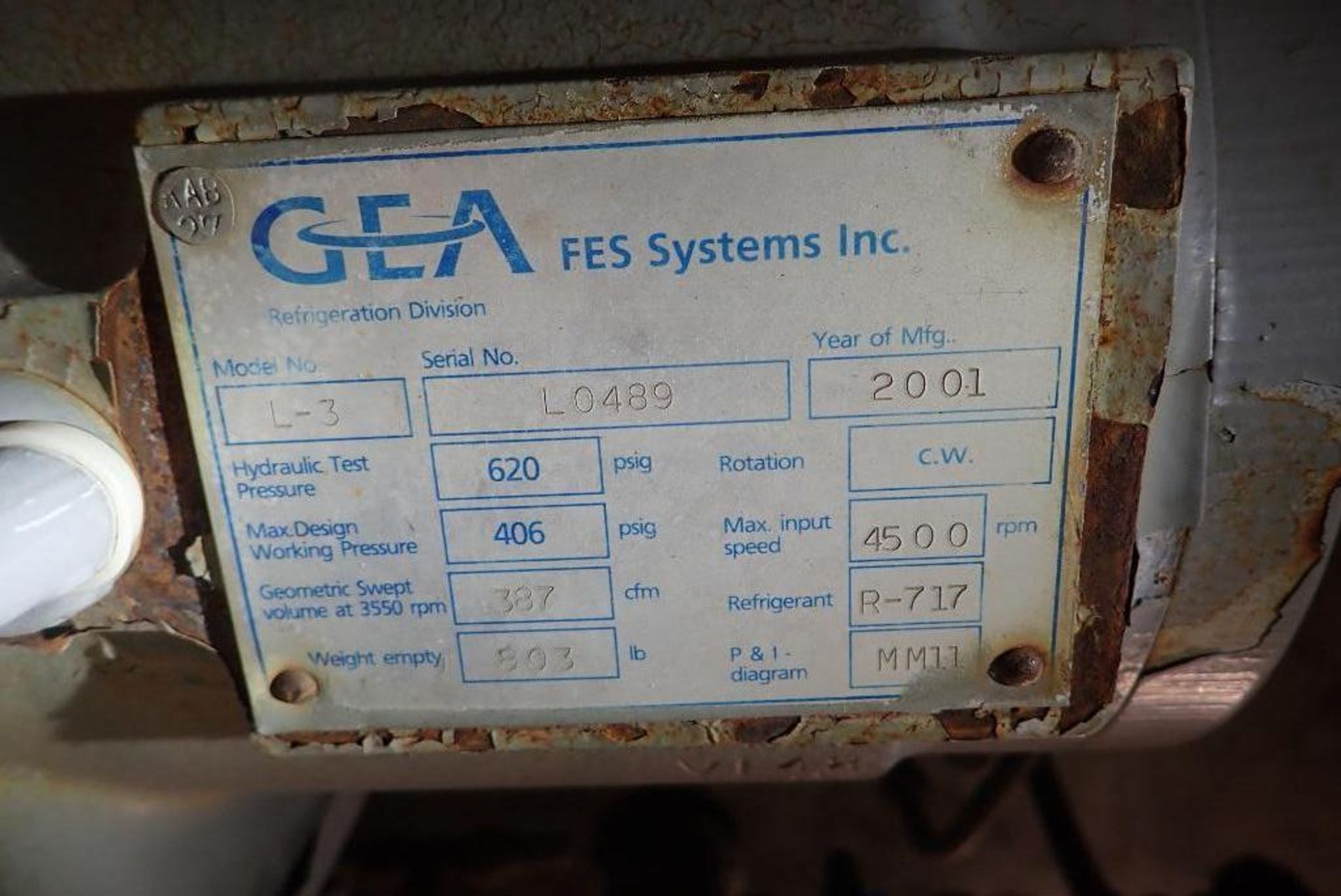 2002 Gea Fes Systems ammonia compressor - Image 18 of 19