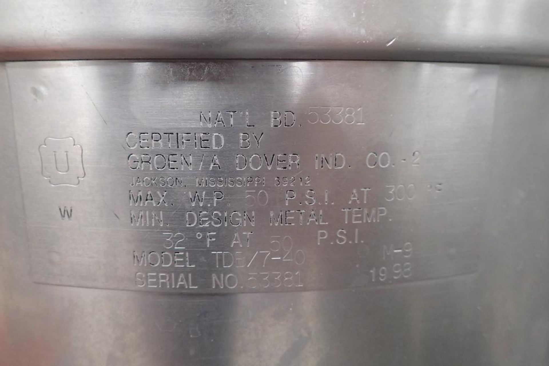 Groen 20 quart steam tilt kettle - Image 6 of 14