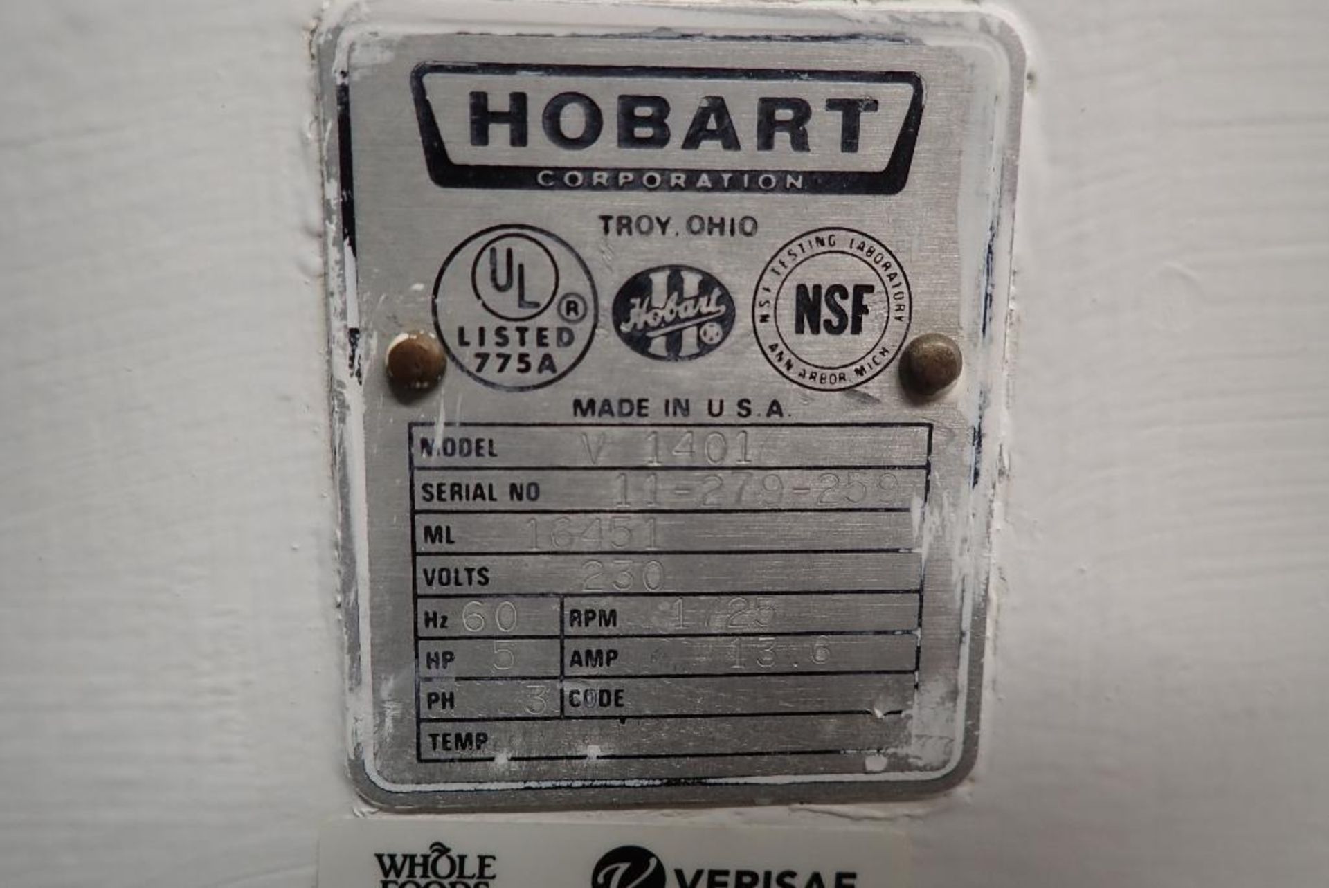 Hobart 140 quart planetary mixer - Image 11 of 13