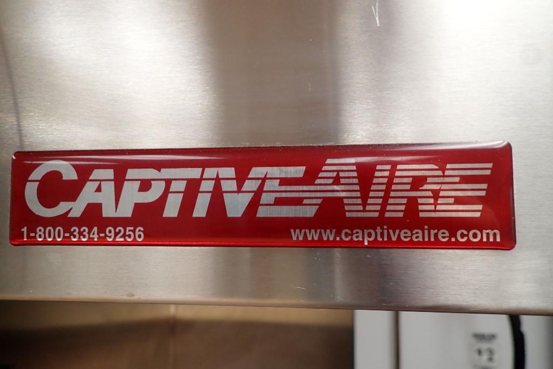 Captive Aire SS exhaust hood with fire suppression and lights - Image 6 of 8