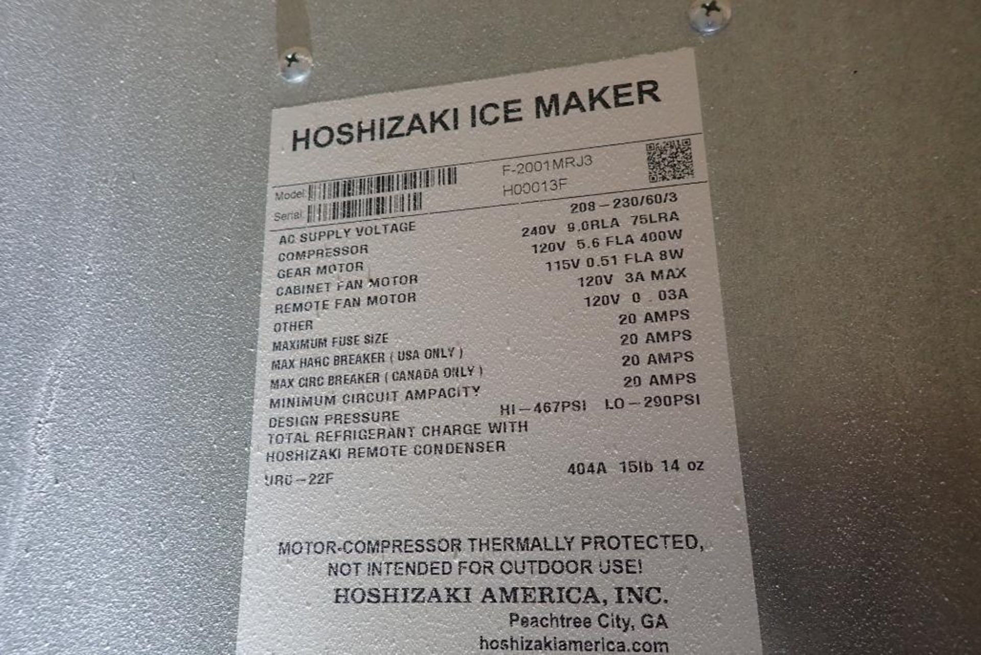 Hoshizaki modular ice flaker with (2) Hoshizaki icer makers - Image 11 of 15
