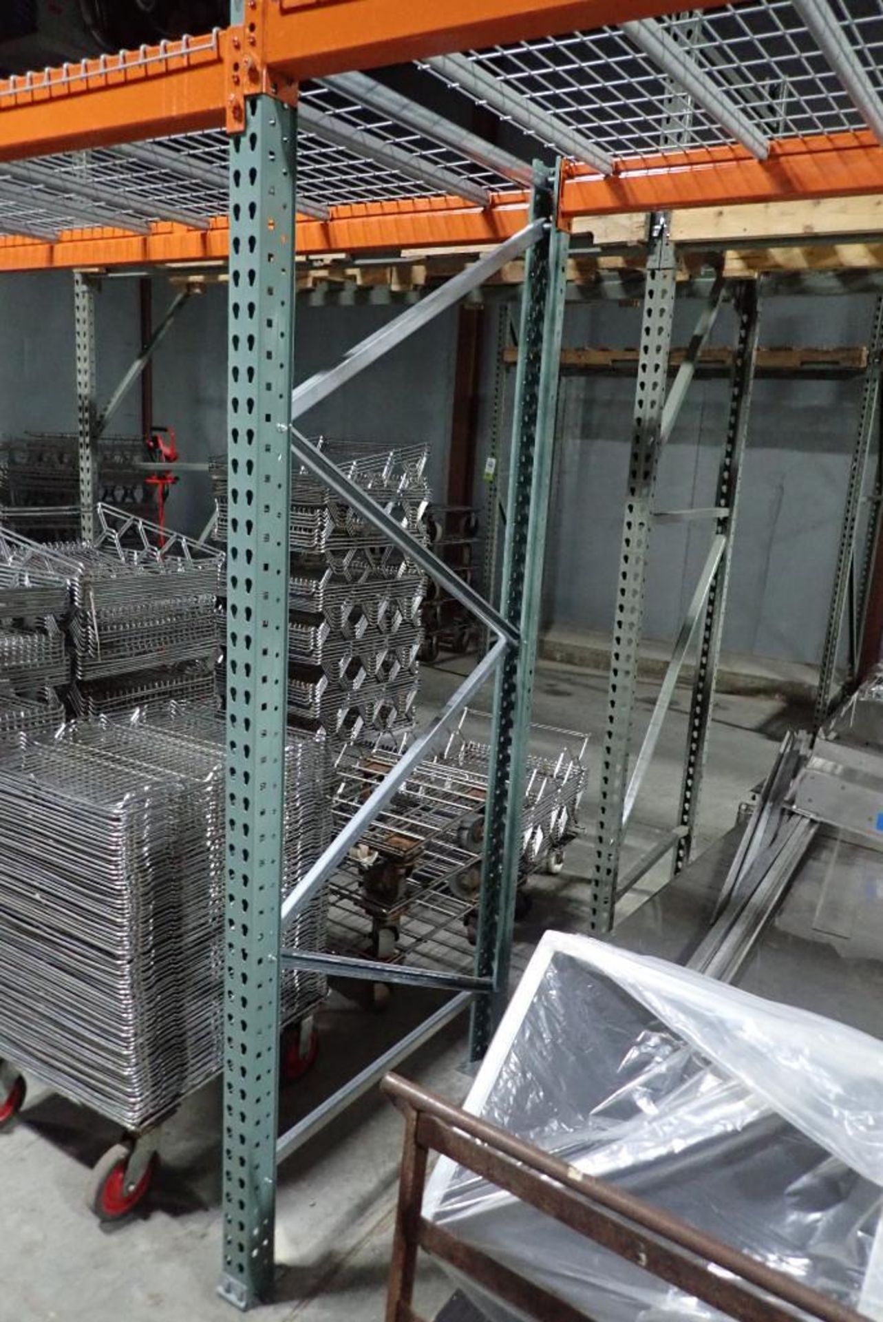6 sections of teardrop pallet racking - Image 2 of 11