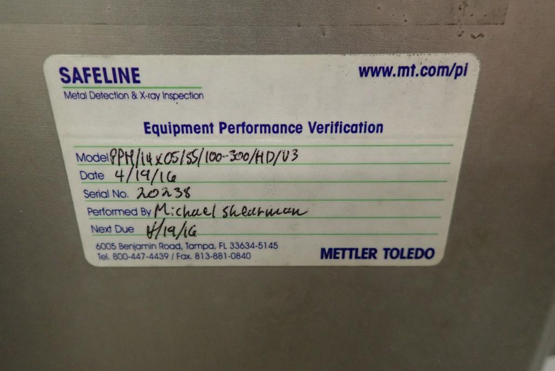 Safeline Mettler Toledo metal detector - Image 12 of 23