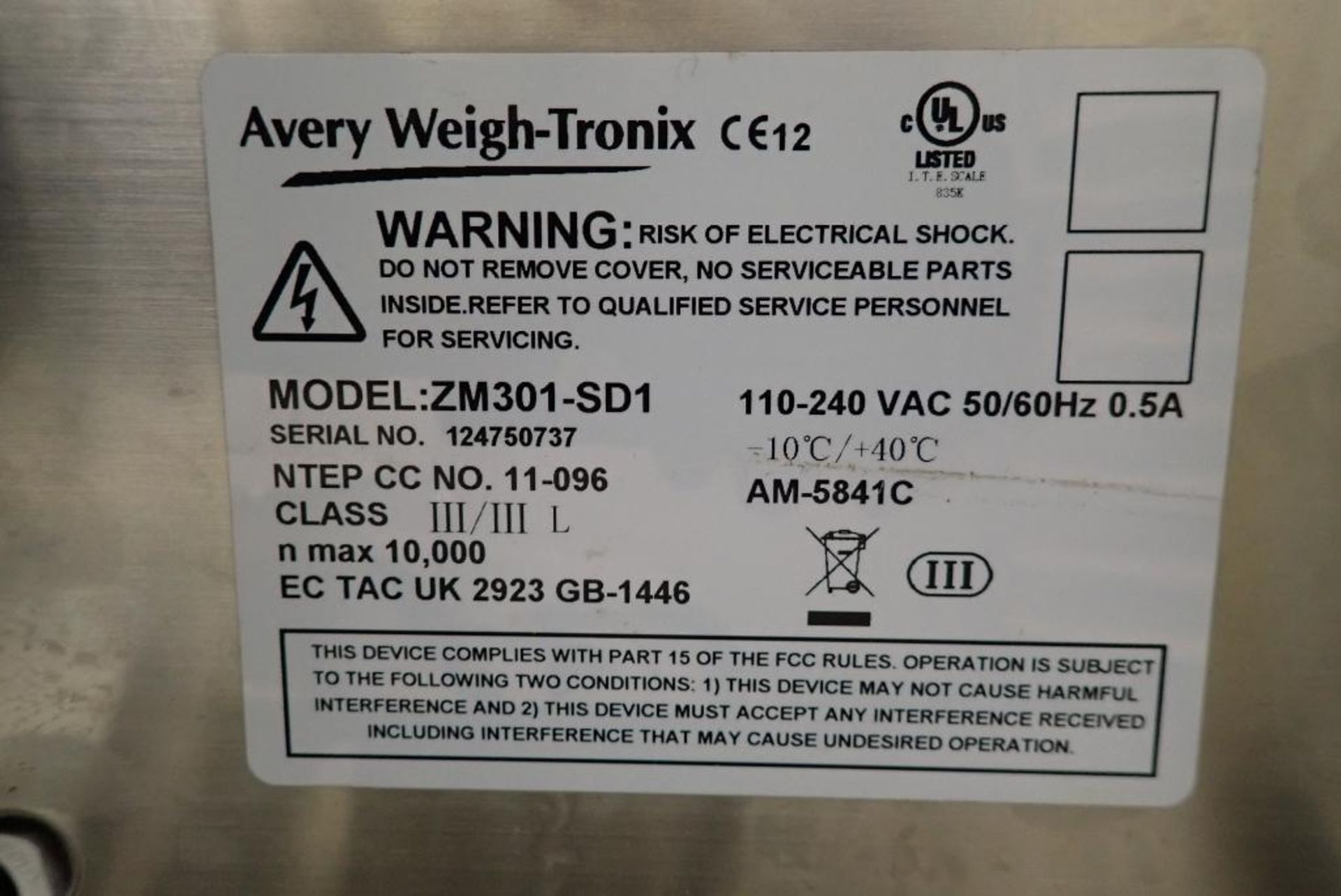 Avery Weigh Tronix digital scale - Image 6 of 8