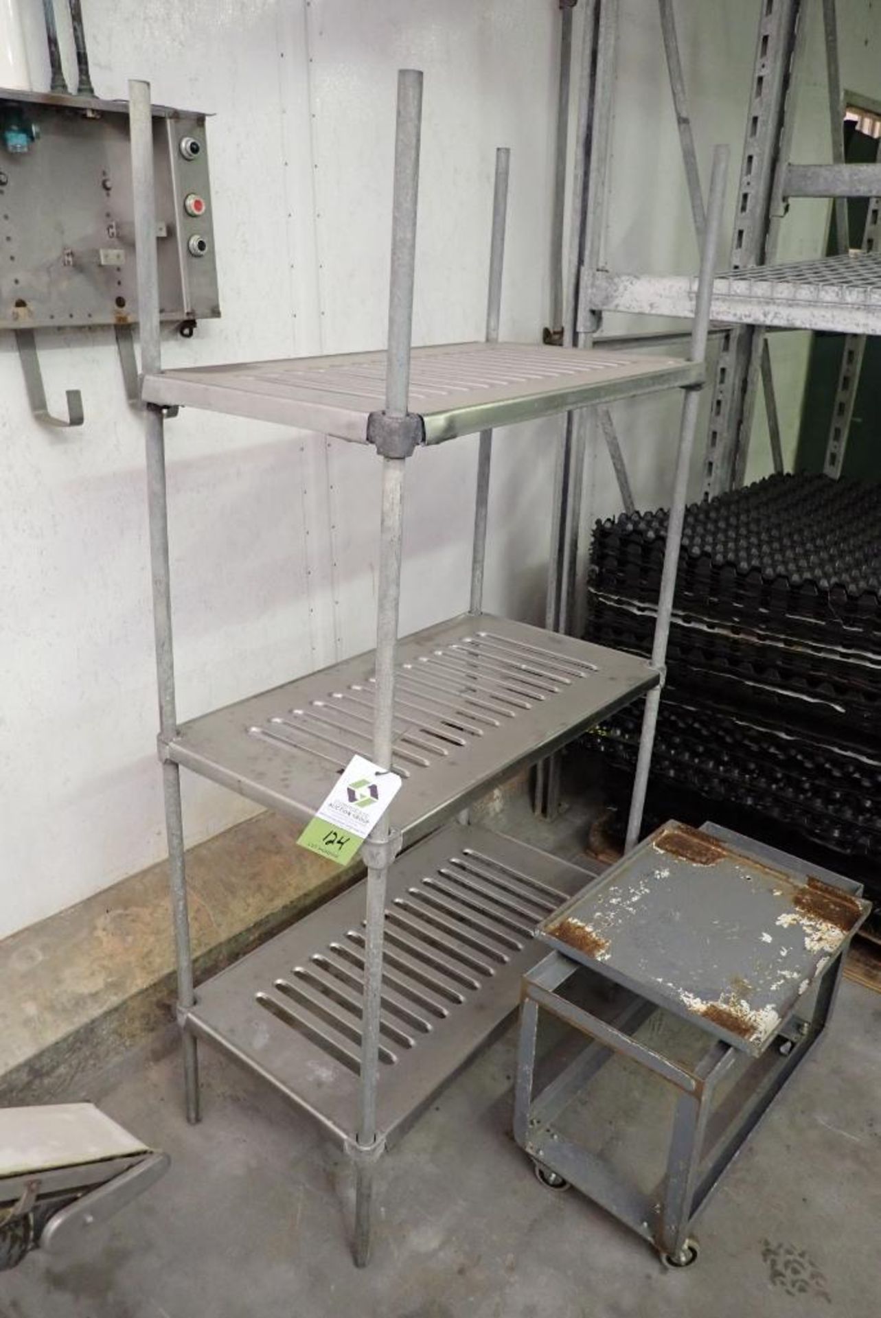 SS shelf and mild steel cart - Image 2 of 3