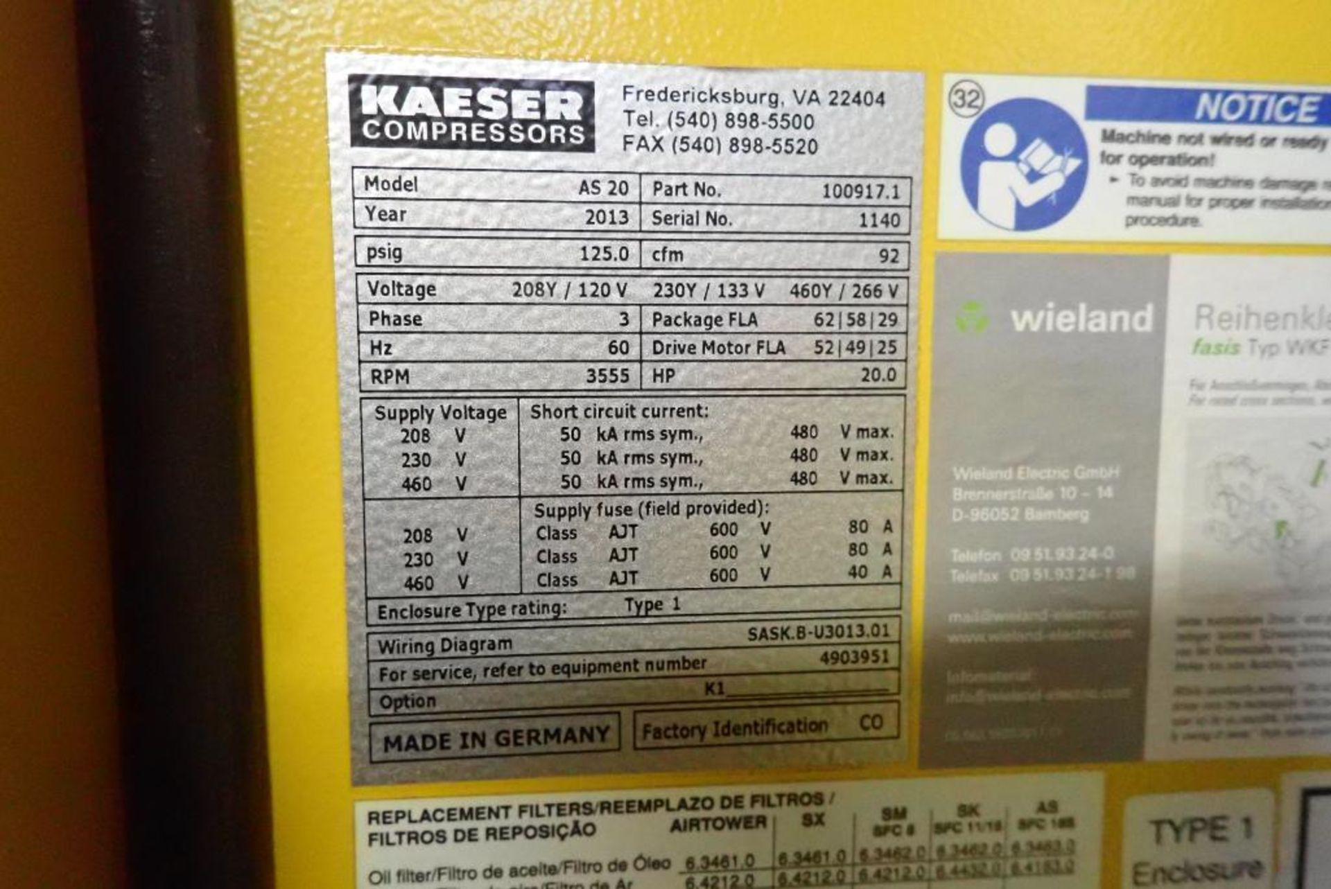 2013 Kaeser air dryer - Image 19 of 25