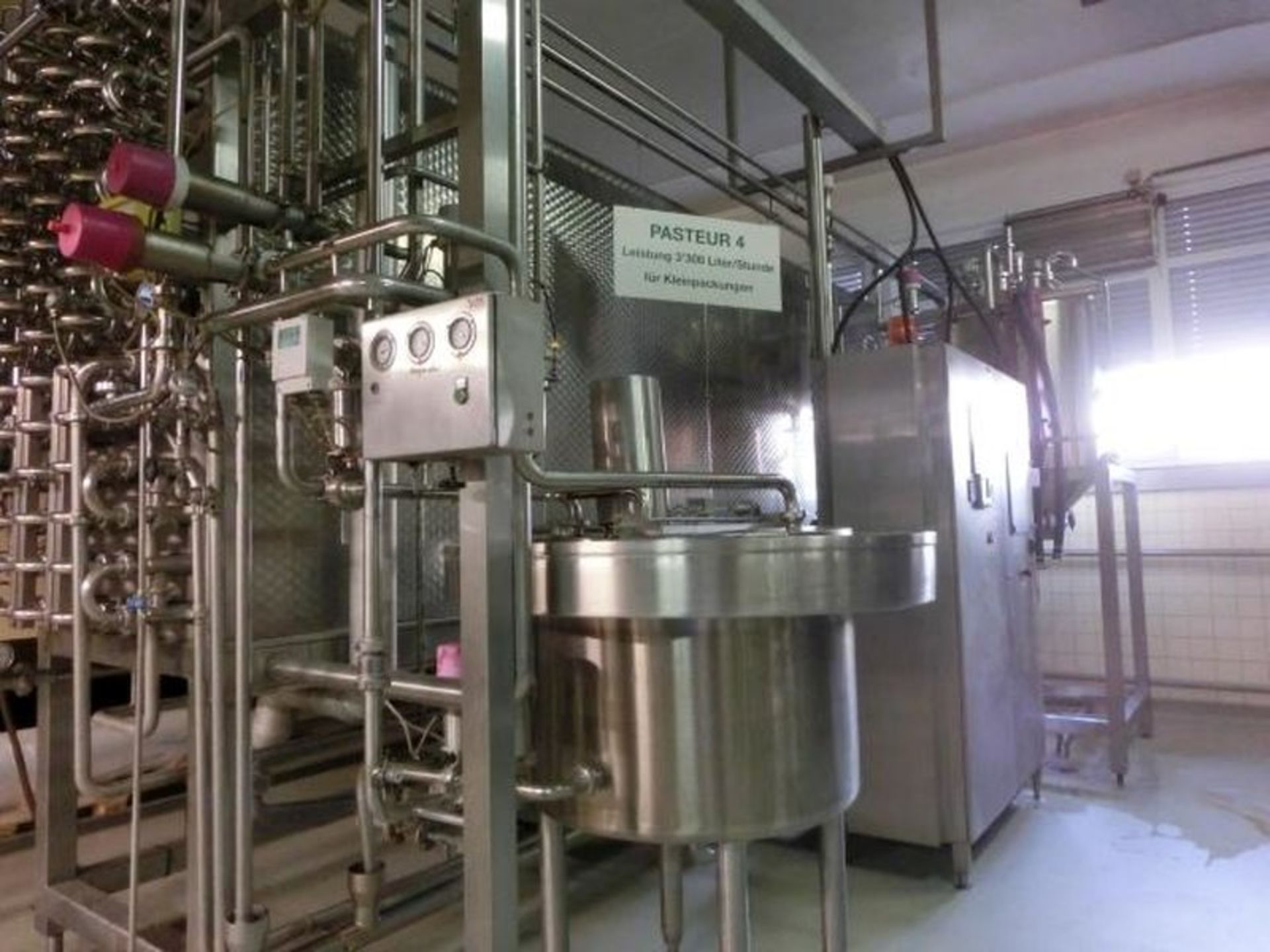 Pasteuriser for juices or milk 3300 Lt . LOCATION GERMANY