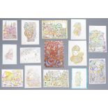 Martha GrŸnenwaldt (1910-2008): A collection of 14 works, mixed media on paper