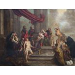 Flemish school, after Rubens, Erasmus Quellinus II: Marriage of S. Catherine, oil/copper, 17th C.