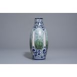A polychrome Art Nouveau stoneware vase, Charles Catteau for Boch KŽramis, first half 20th C.
