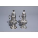 A silver mustard-pot and a caster, Louvain, maker's mark Johannes Josephus Cool, dated (17)75