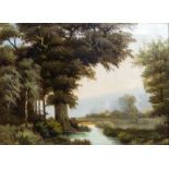 Euphrosine Beernaert (1831-1901): Pastoral landscape, oil on canvas
