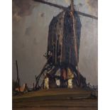 Piet Lippens (1890-1981): Mill in a Ghent landscape, oil on canvas, dated 1955