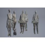 Roger Wolfs (1932): 'Les b‰tisseurs', an impressive bronze patinated sculpture group