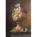 European school: Still life of flowers, oil on canvas, 18th/19th C.