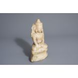 An alabaster figure of Buddha, Burma, 19th C.