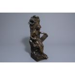 Emile Picault (1833-1915): 'Memoria', patinated bronze