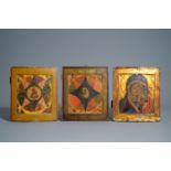 Three Russian icons, 18th/19th C.