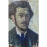 Philibert Cockx (1879-1949): Self portrait, oil on paper, dated 1910
