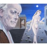 Irne Hamerlinck (1903-1995): 'Portrait de Paul Delvaux', oil on canvas