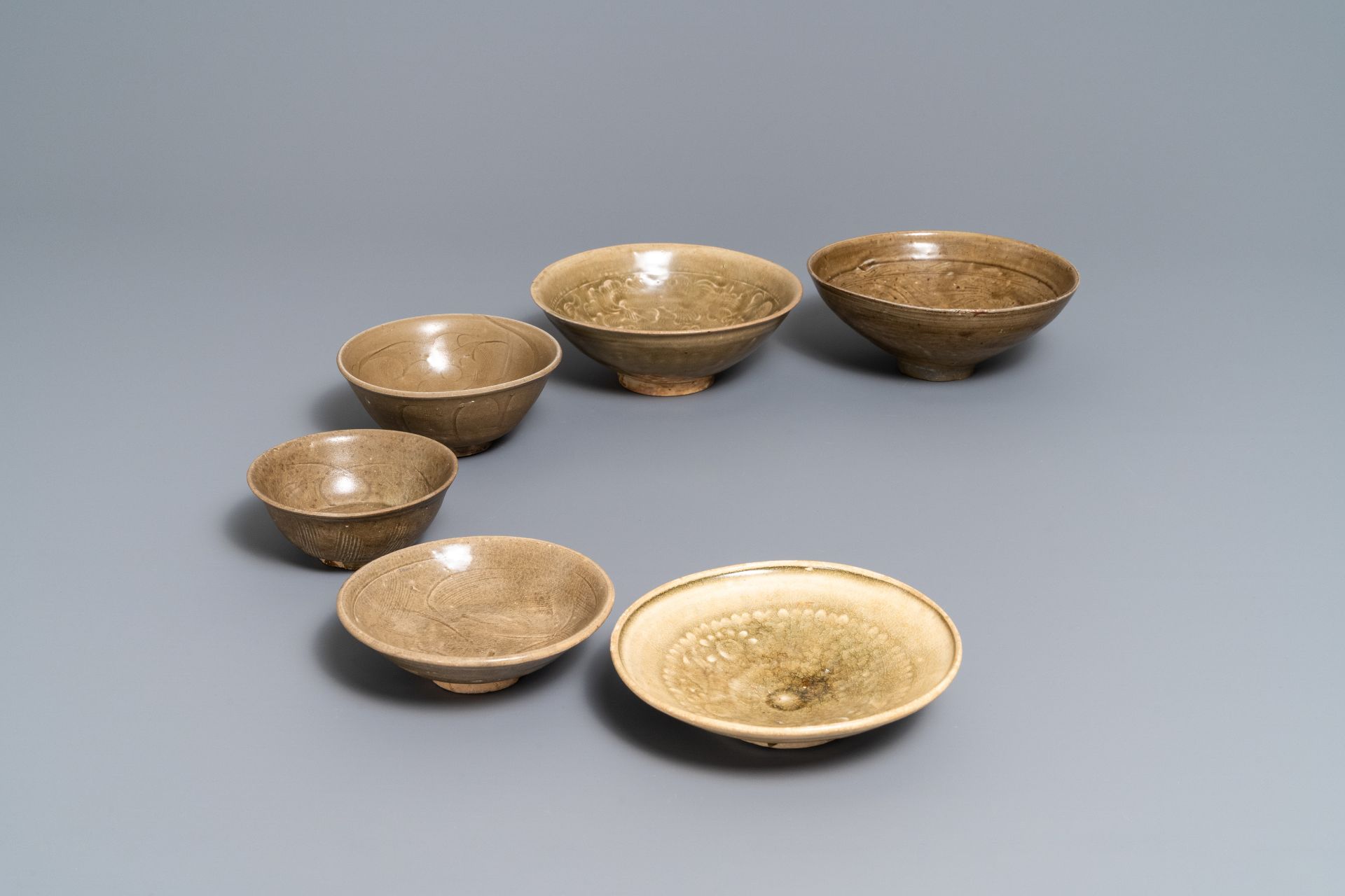 Six Chinese Yaozhou and celadon bowls, Song/Yuan - Bild 16 aus 16