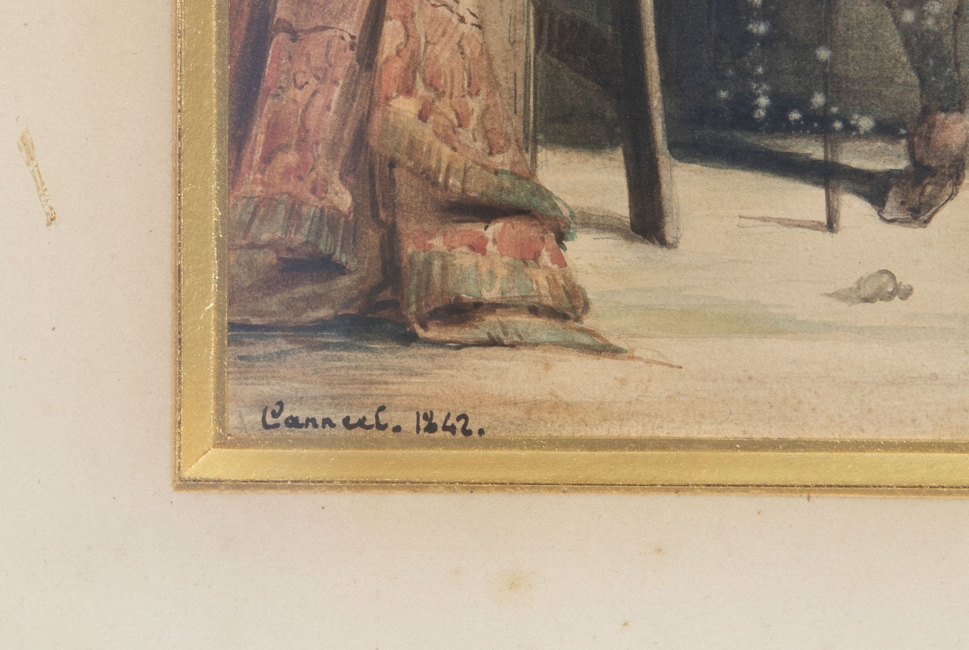 ThŽodore-Joseph Canneel (1817-1892): The painter at work, 1842 & Xavier De Cock (1818-1896): A lady - Bild 3 aus 6