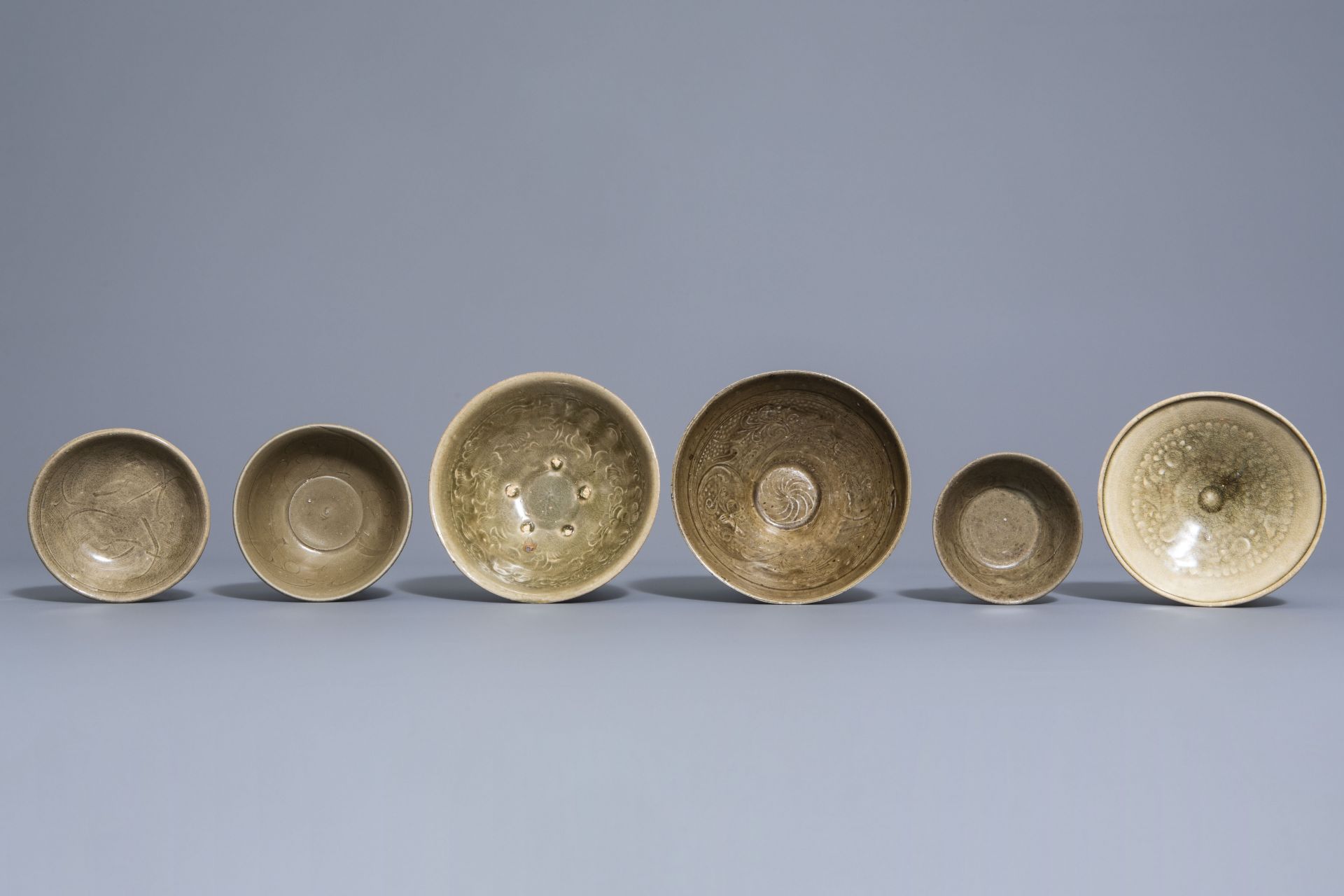 Six Chinese Yaozhou and celadon bowls, Song/Yuan - Bild 14 aus 16