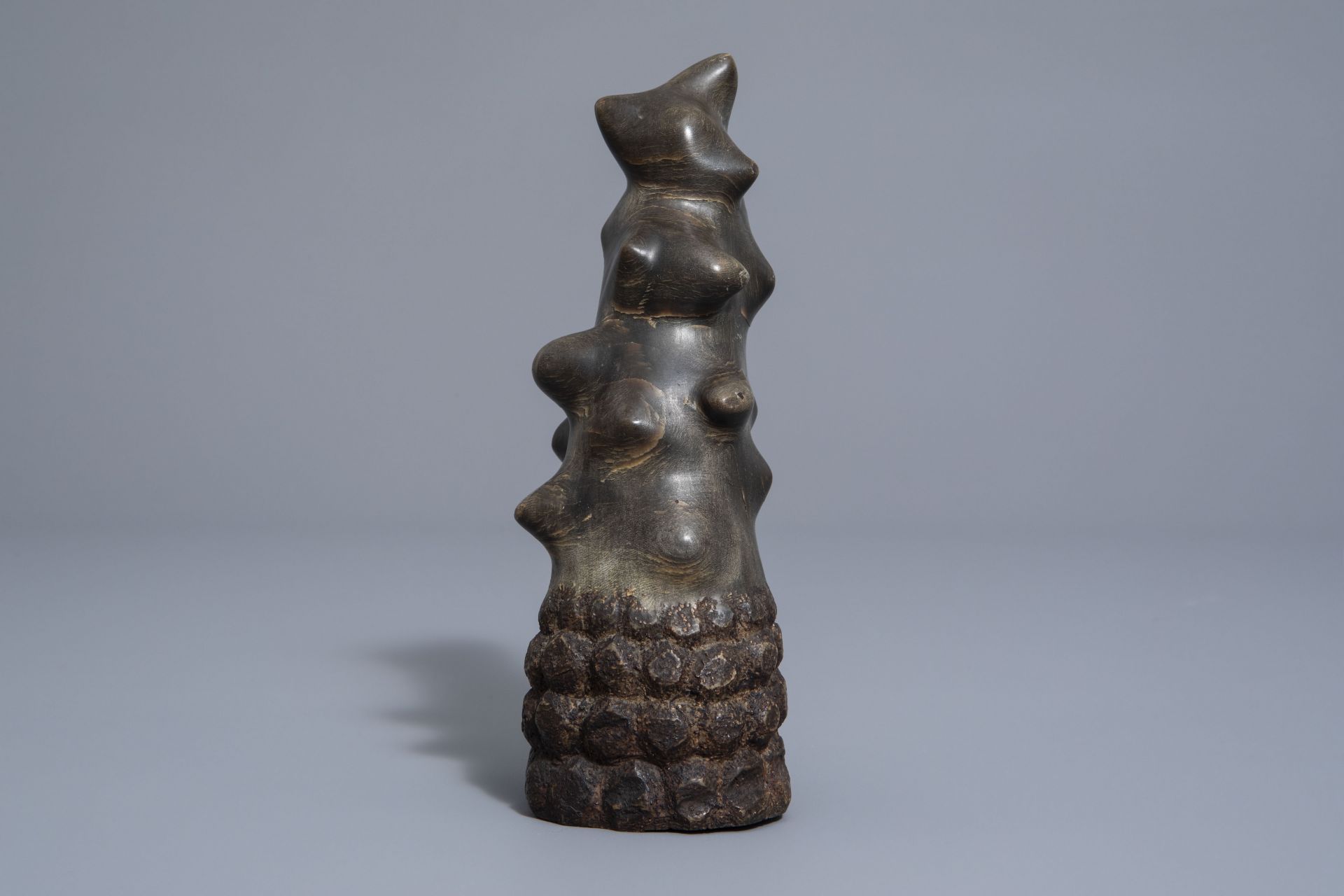 A Sng t giac or scholar's object in polished rhinoceros horn, Vietnam, 19th/20th C. - Image 5 of 7