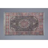 A fine Oriental rug with floral design, wool on cotton, Kerman Royal, 1940's