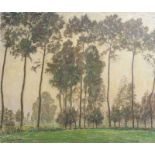 LŽon De Smet (1881-1966): Landscape with a row of trees, oil on canvas