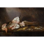 Alexander Adriaenssen (1587-1661): Still life with fish, oil on panel, dated 1646