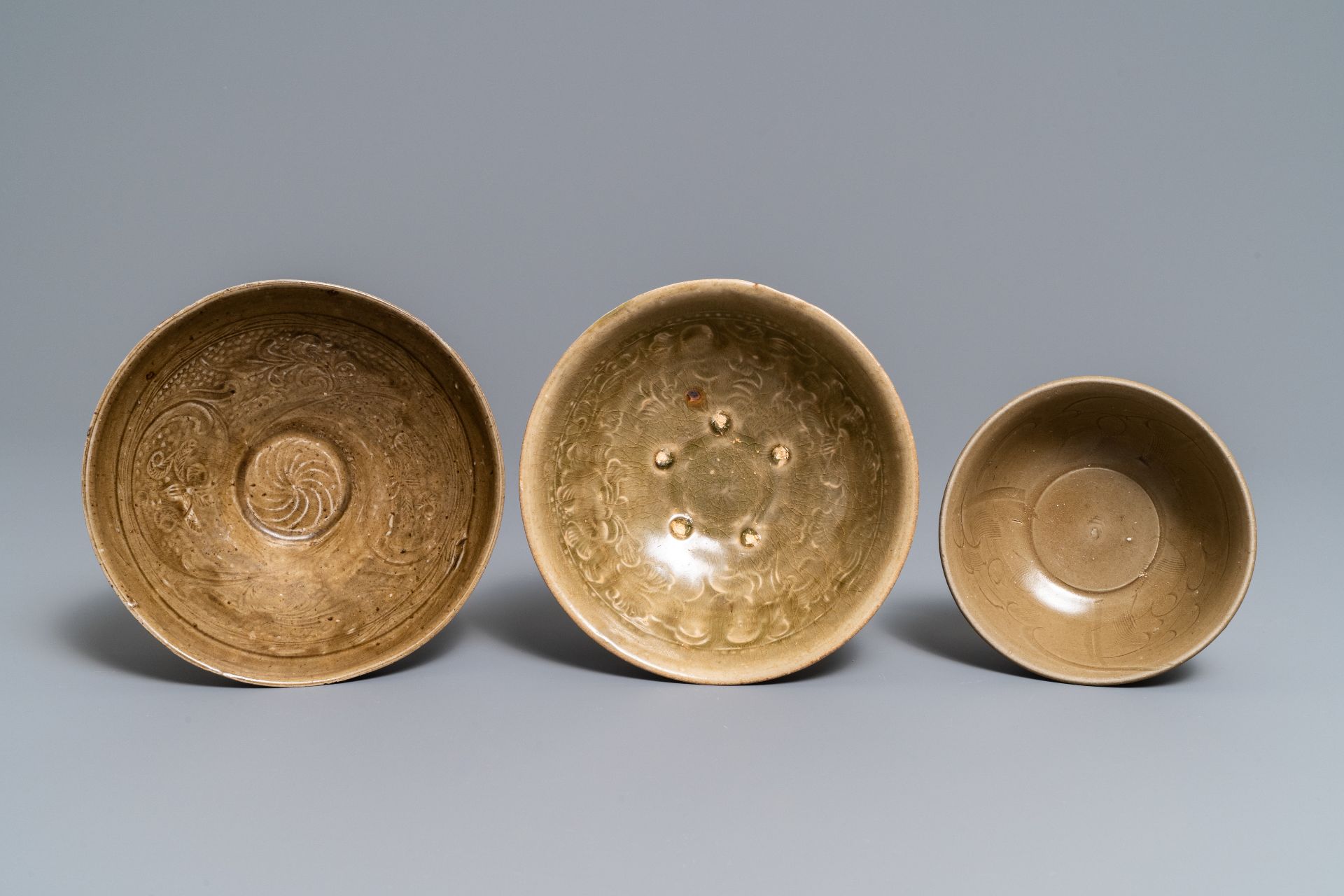 Six Chinese Yaozhou and celadon bowls, Song/Yuan - Bild 7 aus 16