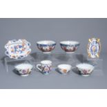 A collection of Chinese famille rose, Imari style & Amsterdam Bont porcelain wares, Kangxi/Qianlong