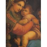 After Raphael (1483-1520): Madonna della Seggiola, oil on canvas in fine gilt frame, 19th/20th C.