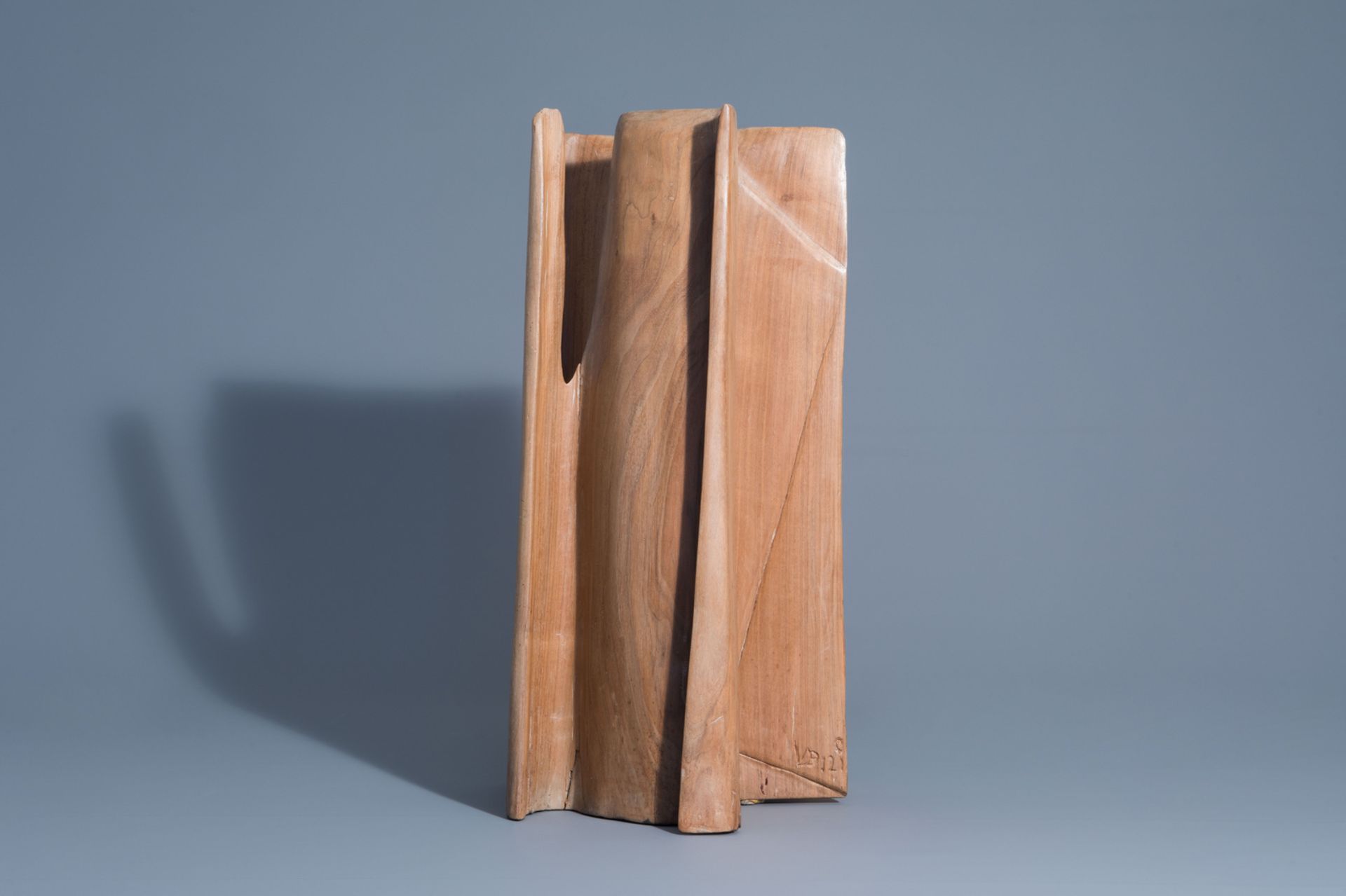 Monogrammed VDB (?): Untitled, wood sculpture - Image 4 of 8