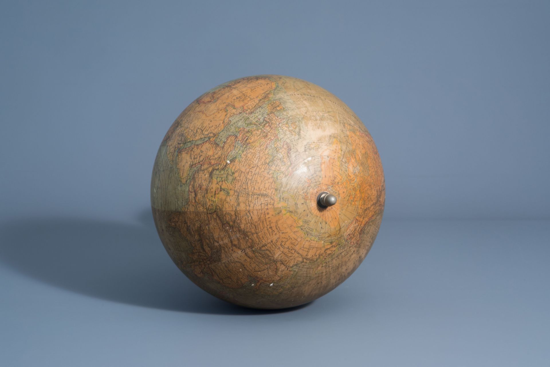 A Maison Delamarche globe on an ebonized wooden base, France, about 1900 - Image 7 of 20