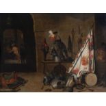 Flemish school, David Teniers II and/or workshop (1610-1690): The guard room, oil on panel, 17th C.