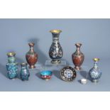 A varied collection of Chinese cloisonnŽ and enamel wares, 19th/20th C.