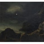 Dutch school, attributed to Adam Pijnacker (about 1622-1673): Animated impressive rocky landscape, o